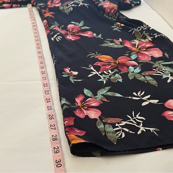 Multi-Color Floral Wide-Leg Jumpsuit | size Medium - Picture 4 of 6